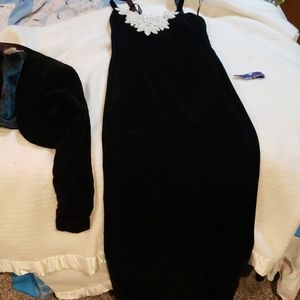 Jessica McClintock green velvet dress